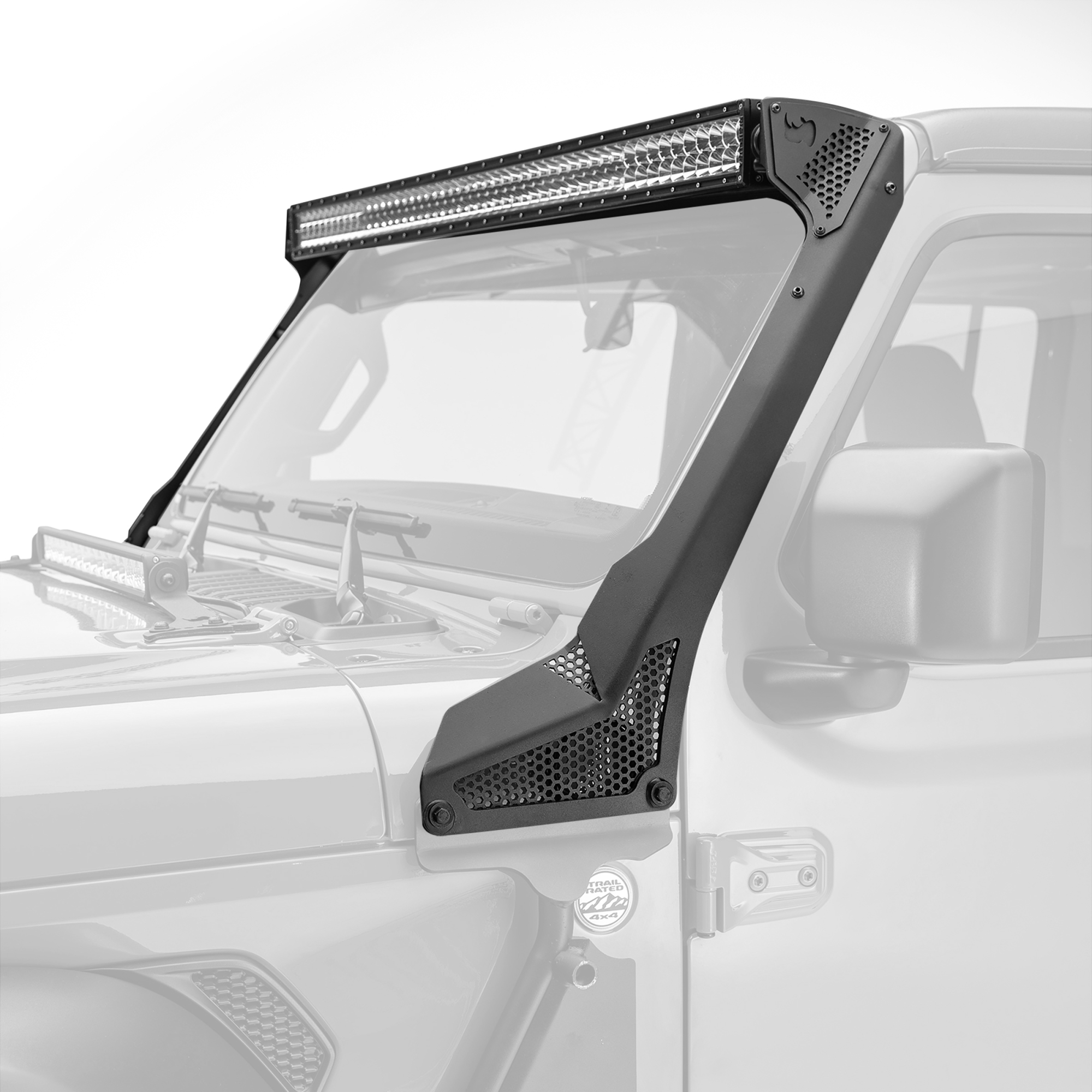 Windshield Frame Light Mounts for Jeeps