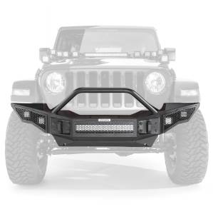 Go Rhino - Rockline Winch-Ready Full Width Bumper With Overrider For Jeep