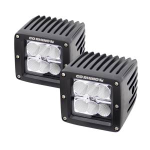 Go Rhino - Go Rhino Classic LED Lighting - Pair of 3" LED Cube Lights