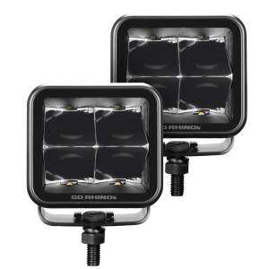 Go Rhino - Blackout Series LED Lights - Pair of 3x3 LED Cube Spot Light Kit