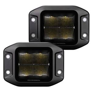 Go Rhino - Blackout Series LED Lights - Pair of 3x3 LED Cube Flood Light Kit - Flush Mount