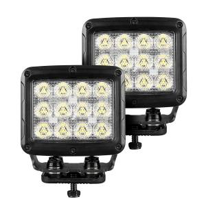 Go Rhino - Bright Series LED Lights - Pair of Square 5" Rectangle LED Spot Light Kit