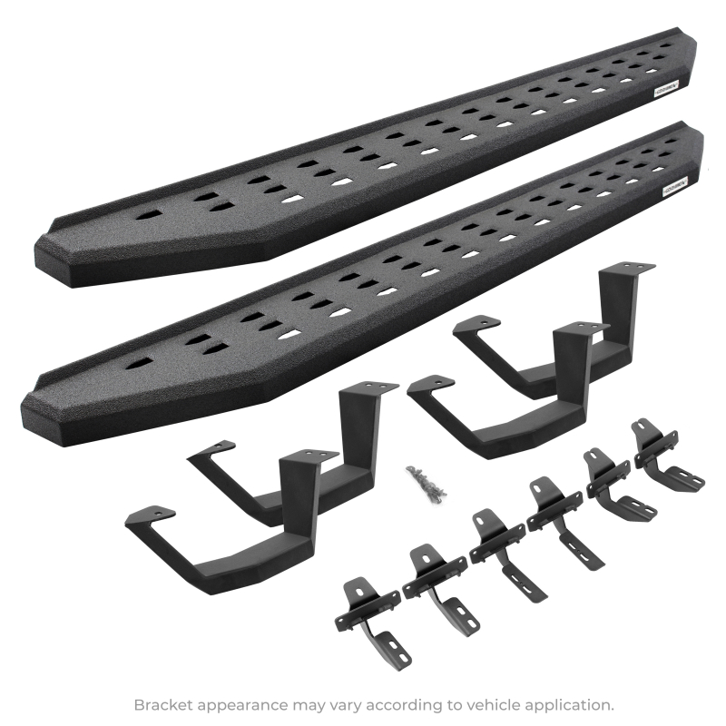 Go Rhino - RB20 Running Boards with Brackets, 2 Pairs Drop Steps Kit - Crew Max