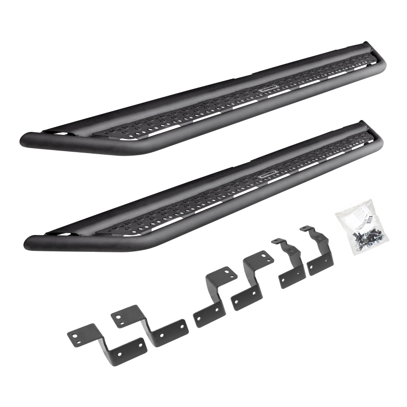 Go Rhino - Dominator Xtreme D6 Side Steps with Rocker Panel Mounting Brackets Kit