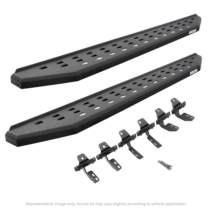 Go Rhino - RB20 Running Boards with Mounting Brackets Kit - Double Cab Only