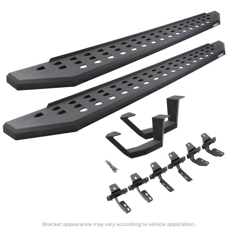 Go Rhino - RB20 Running Boards w Mounting Brackets, 1 Pair Drop Steps Kit