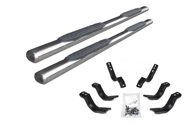 Go Rhino - 1000 Series 4" Oval Side Steps Kit w/87" Side Steps+Mounting Brackets