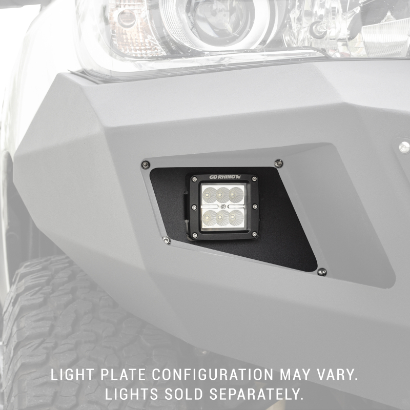 Go Rhino - BR5/BR10 Front Light Plates (3x3 Flush Mount)