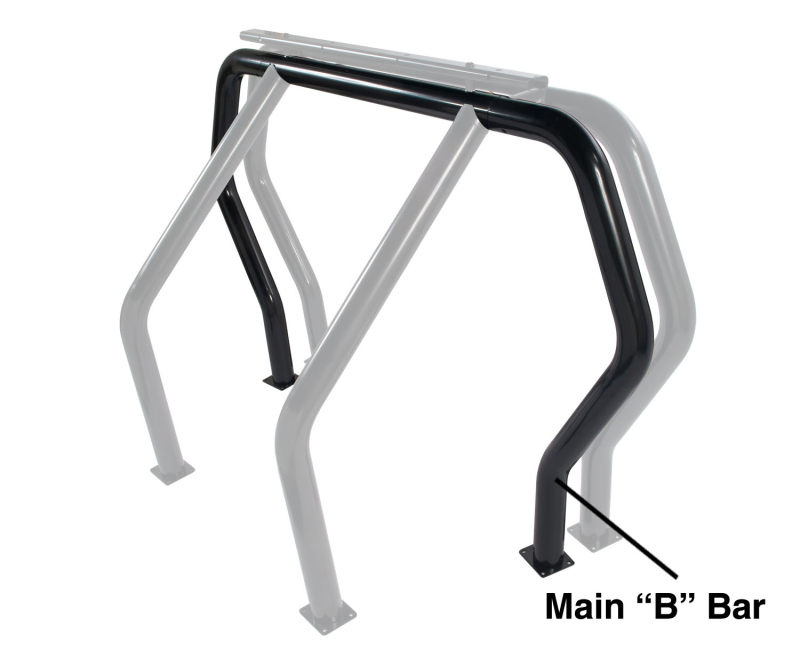 Go Rhino - Bed Bar Component - "B" Main Bar - Black Powdercoat