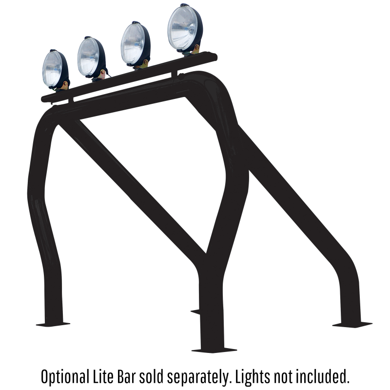 Go Rhino - Bed Bars Complete Kit - Single Bar/Single Kicker (Between wheel wells) - Black