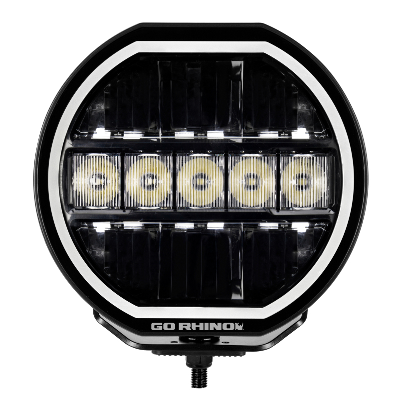 Go Rhino - Blackout Series LED Lights - 7" Maxline Hi/Low Beam W/Multi Daytime Running Light