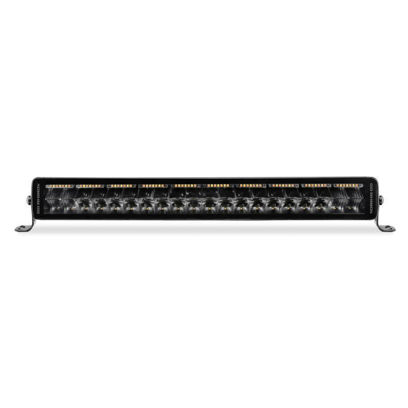 Go Rhino - Blackout Combo Series LED Lights - 21.5" Double Row LED Light Bar With Amber Lighting