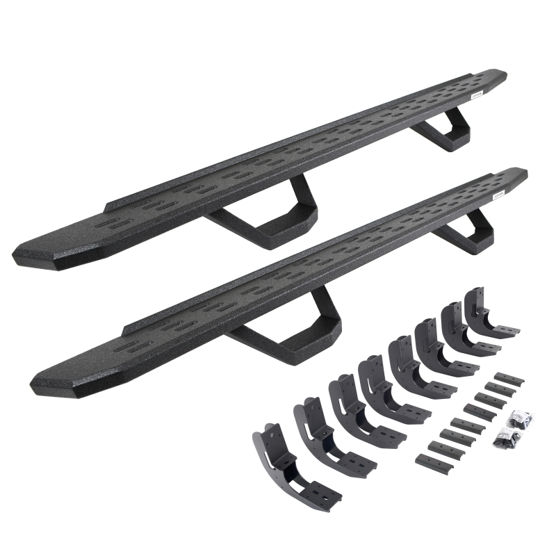 Go Rhino - RB30 Running Boards w/Mounting Brackets, 2 Pairs Drop Steps Kit