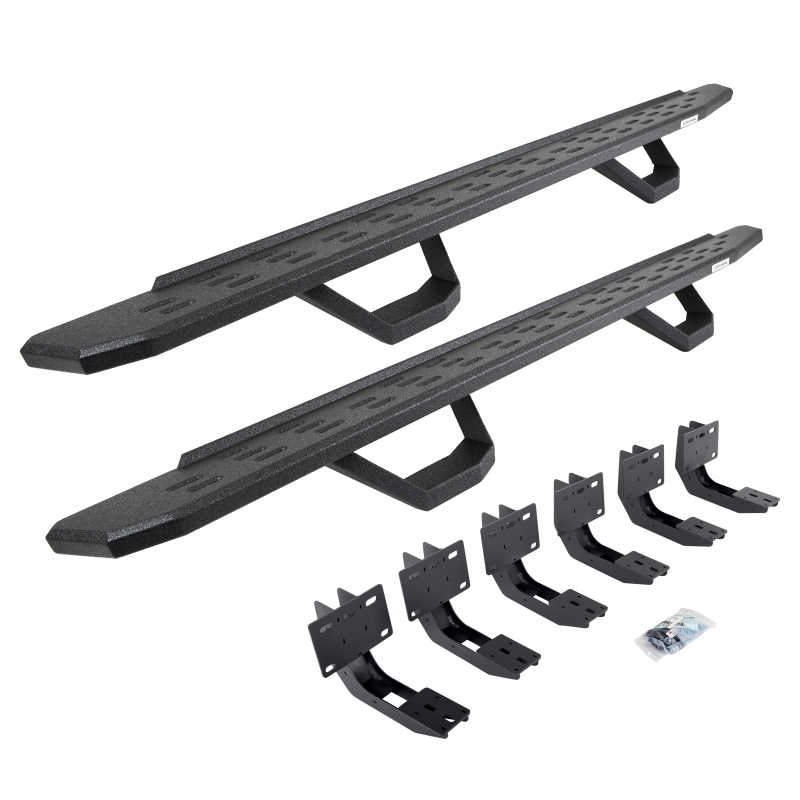 Go Rhino - RB30 Running Boards w/Mounting Brackets, 2 Pairs Drop Steps Kit