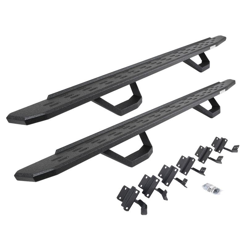 Go Rhino - RB30 Running Boards w/Mounting Brackets, 2 Pairs Drop Steps Kit