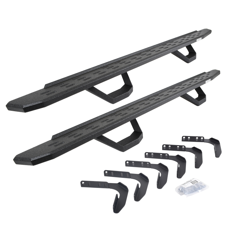Go Rhino - RB30 Running Boards w/Mounting Brackets, 2 Pairs Drop Steps Kit