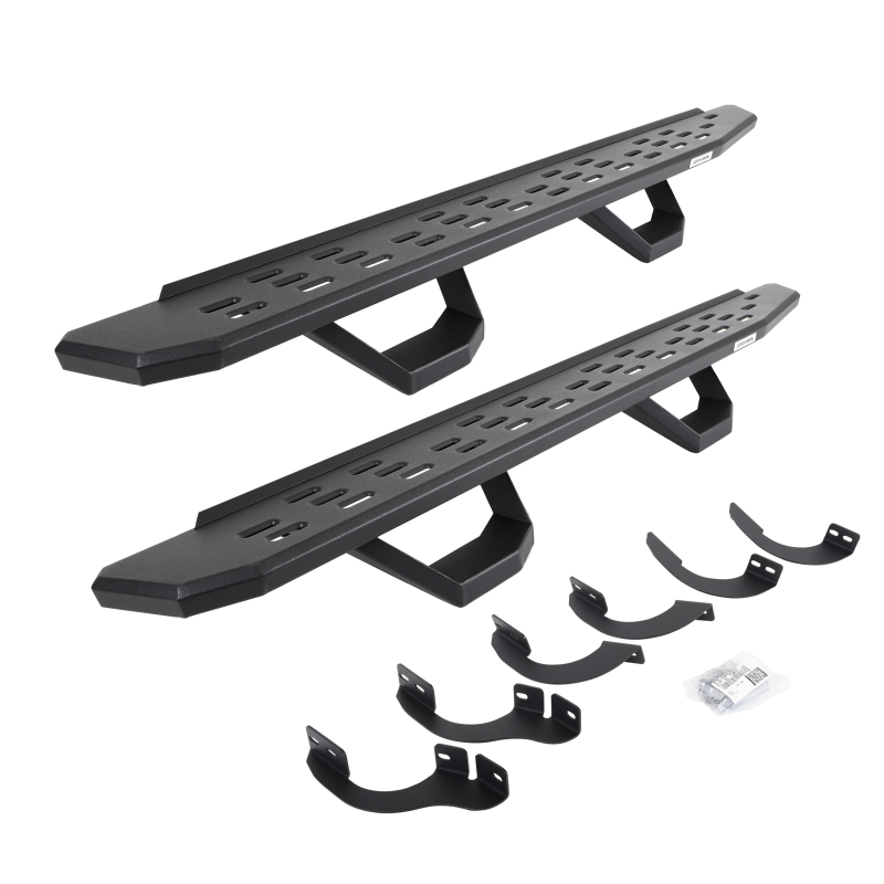 Go Rhino - RB30 Running Boards w/Mounting Brackets, 2 Pairs Drop Steps Kit