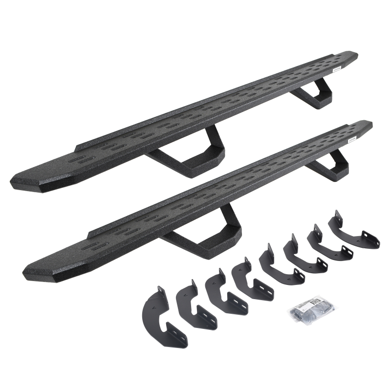 Go Rhino - RB30 Running Boards with Brackets, 2 Pairs Drop Steps Kit - Crew Max