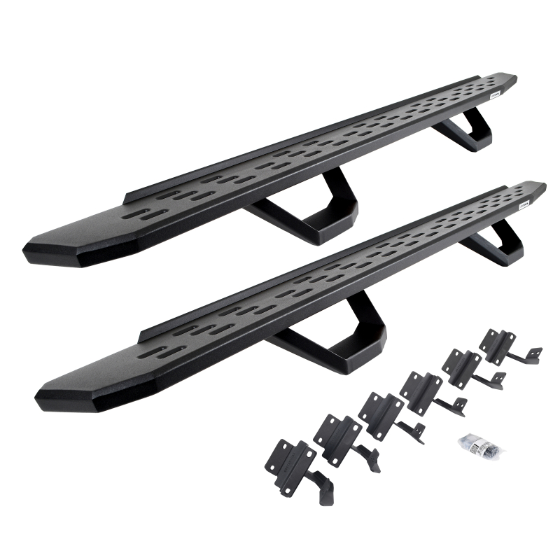 Go Rhino - RB30 Running Boards w/Mounting Brackets, 2 Pairs Drop Steps Kit