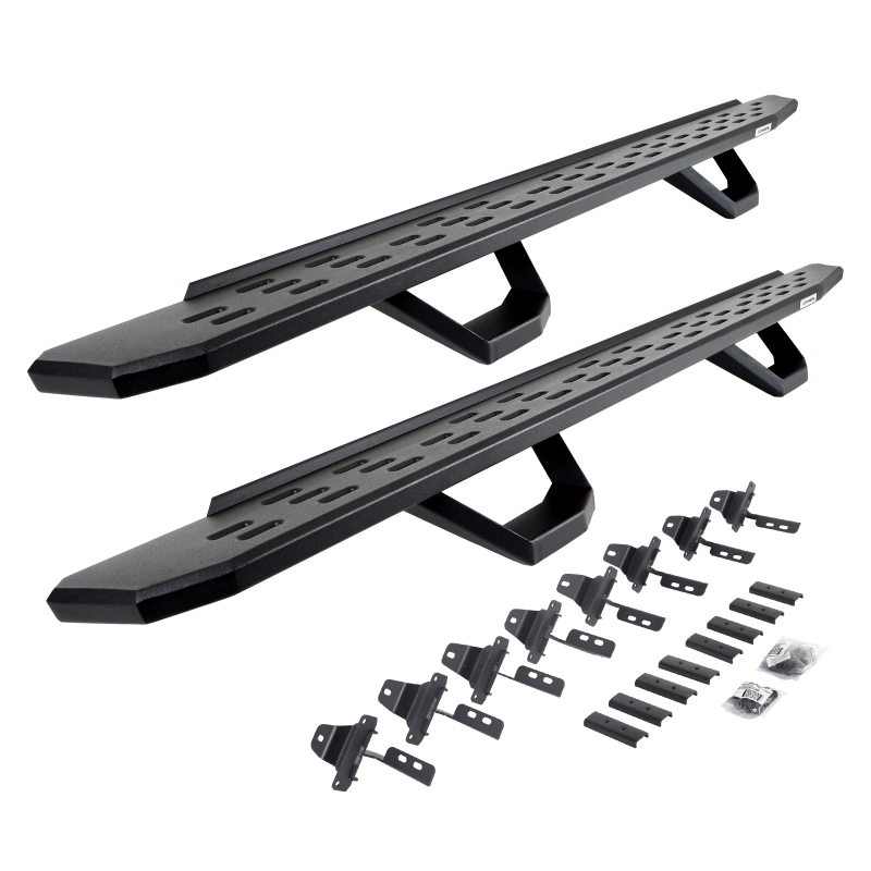 Go Rhino - RB30 Running Boards w/Mounting Brackets, 2 Pairs Drop Steps Kit