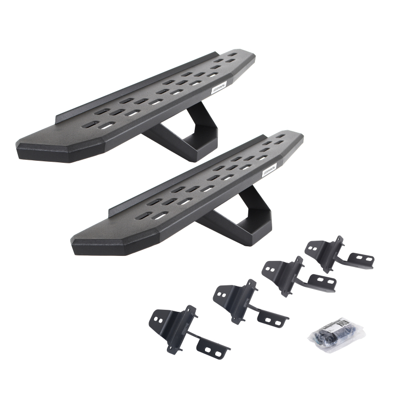 Go Rhino - RB30 Running Boards w/Mounting Brackets, 1 Pair Drop Steps Kit