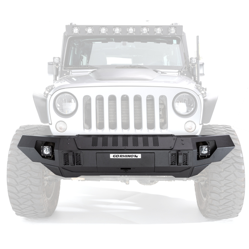 Go Rhino - Trailline Winch Ready Front Straight Bumper For Jeep