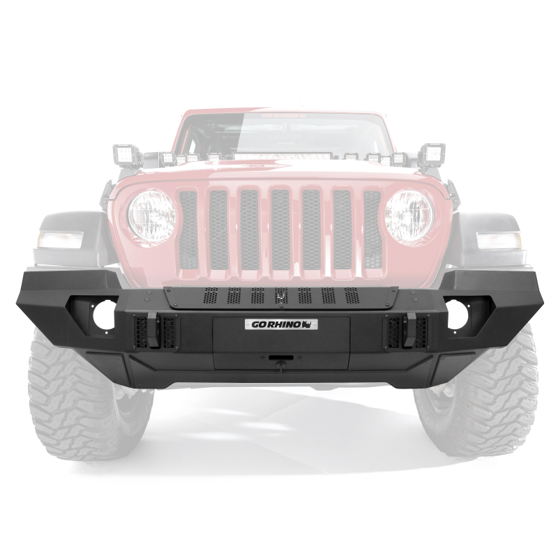 Go Rhino - Trailline Winch Ready Front Full Width Bumper For Jeep