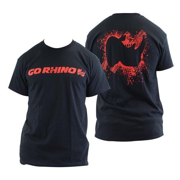 Go Rhino - Go Rhino Splatter Logo Tee, Red on Black, XX-Large