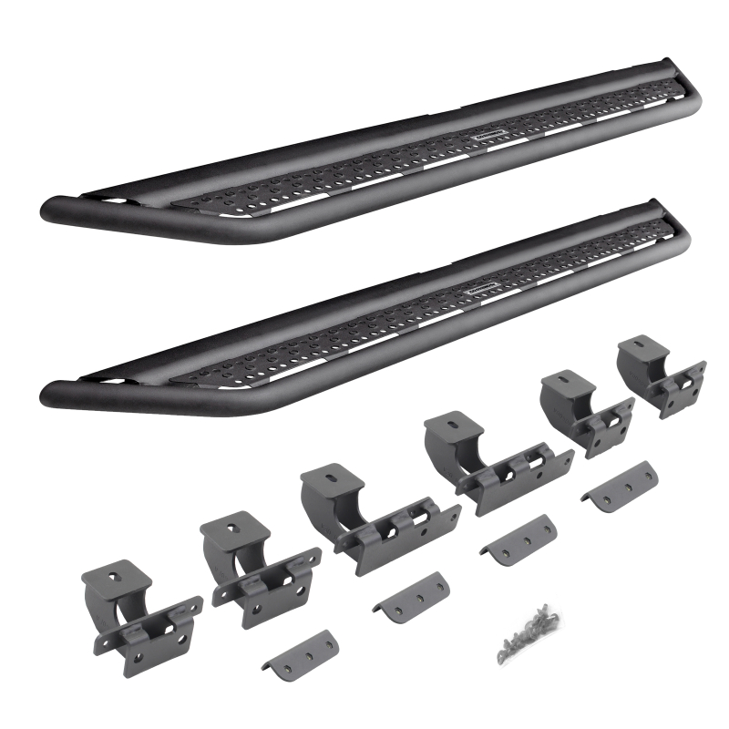 Go Rhino - Dominator Xtreme D6 Side Steps with Rocker Panel Mounting Brackets Kit