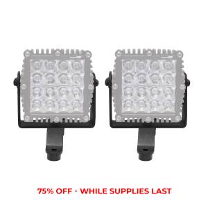 XE Windshield Cowl LED Light Mounts for Jeep JL/JT - Fits 6x6 Single Q4 Series