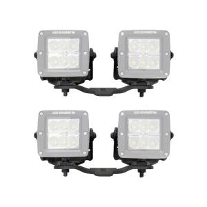 XE Hood Hinge LED Light Mounts for Jeep JL/JT - Fits two 3x3 LED Cubes