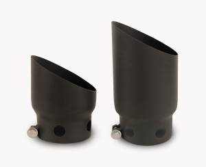 Black Powder Coated Stainless Steel Dual Exhaust Tip