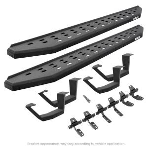 RB20 Running Boards with Brackets, 2 Pairs Drop Steps Kit - Double Cab