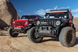 Go Rhino - Rockline Winch-Ready Front Stubby Bumper With Overrider For Jeep - Image 2