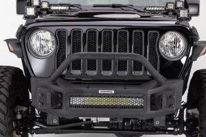 Go Rhino - Rockline Winch-Ready Front Stubby Bumper With Overrider For Jeep - Image 7