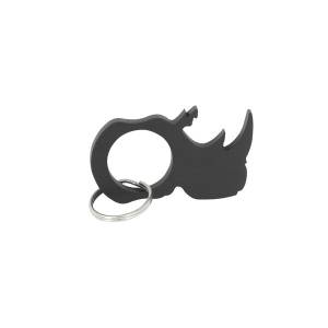 Go Rhino - Go Rhino Handcrafted Logo Keychain, Stainless Steel with Black Powdercoat - Image 2