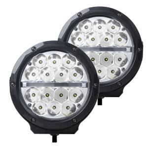 Bright Series LED Lights - Two Round 6" LED Driving Light Kit W/Daytime Running Light