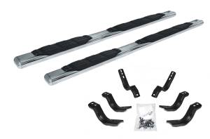 1000 Series 4" Oval Side Steps Kit w/87" Side Steps+Mounting Brackets
