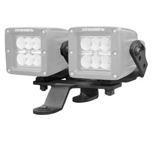 Go Rhino - XE Windshield Cowl LED Light Mounts for Jeep JL/JT - Fits Dual 3x3 LED Cubes - Image 4