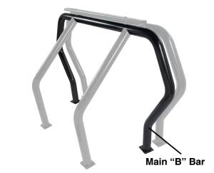 Bed Bar Component - "B" Main Bar - Black Powdercoat