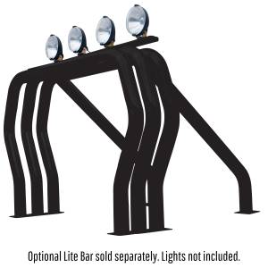 Bed Bars Complete Kit - Triple Bar/Single Kicker (On wheel wells) - Black