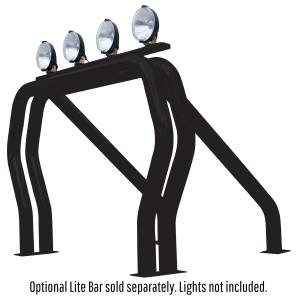 Bed Bars Complete Kit - Double Bar/Single Kicker (Between wheel wells) - Black