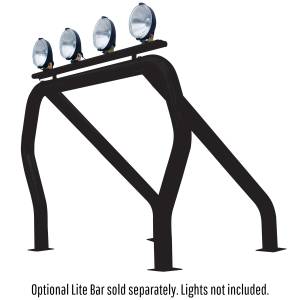 Bed Bars Complete Kit - Single Bar/Single Kicker (Between wheel wells) - Black