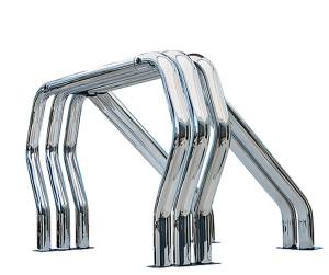 Bed Bars Complete Kit - Triple Bar/Double Kicker (Between wheel wells) - Chrome
