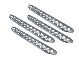 Scuff Pads - Dominator D3 Modular (4 large) - Silver aluminum