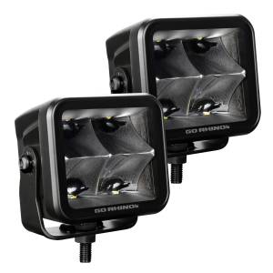 Go Rhino - Blackout Series LED Lights - Pair of 3x3 LED Cube Spot Light Kit - Image 2
