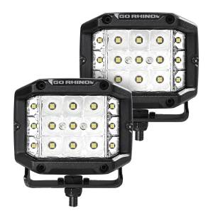 Bright Series LED Lights - Pair of 4x3 Sideline LED Cube Spot Light Kit