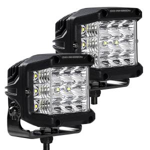 Go Rhino - Bright Series LED Lights - Pair of 4x3 Sideline LED Cube Spot Light Kit - Image 2