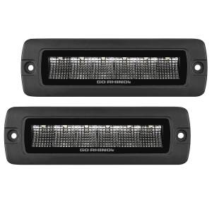Blackout Series LED Lights - Pair of Sixline Flood Light Kit - Flush Mount
