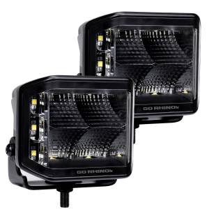Blackout Series LED Lights - Pair of 4x3 LED Cube Sideline Flood Light Kit